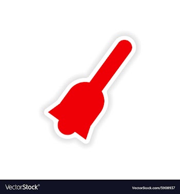 Icon sticker realistic design on paper bell vector image