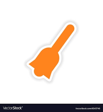 Icon sticker realistic design on paper bell vector image