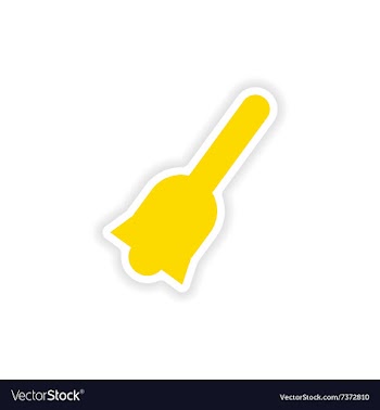 Icon sticker realistic design on paper bell vector image