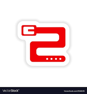 Icon sticker realistic design on paper belt vector image