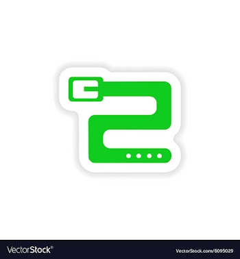Icon sticker realistic design on paper belt vector image