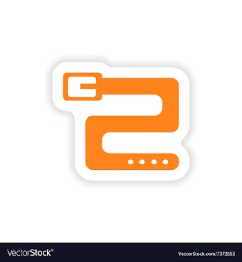 Icon sticker realistic design on paper belt vector image