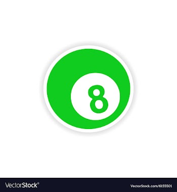 Icon sticker realistic design on paper billiards vector image