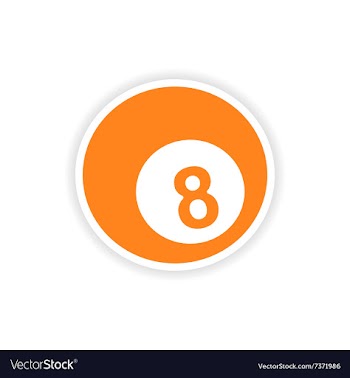 Icon sticker realistic design on paper billiards vector image