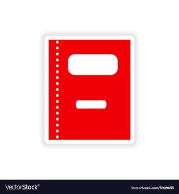 Icon sticker realistic design on paper book vector image