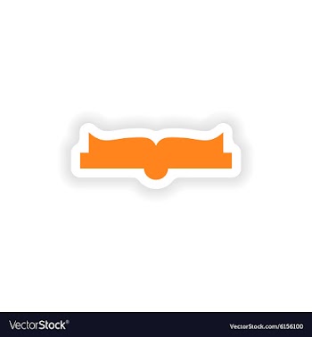 Icon sticker realistic design on paper book vector image