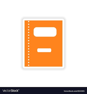 Icon sticker realistic design on paper book vector image