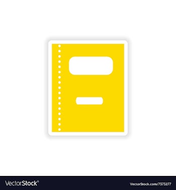 Icon sticker realistic design on paper book vector image