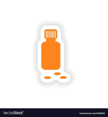 Icon sticker realistic design on paper bottle of vector image
