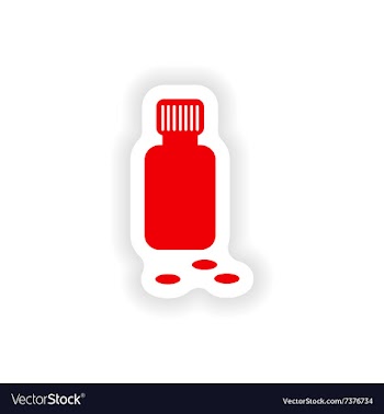 Icon sticker realistic design on paper bottle of vector image