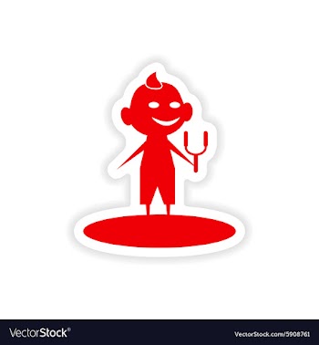 Icon sticker realistic design on paper boy vector image
