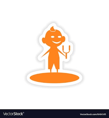 Icon sticker realistic design on paper boy vector image