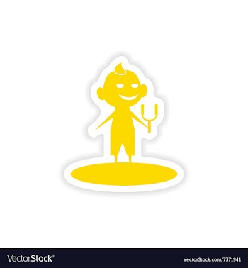 Icon sticker realistic design on paper boy vector image