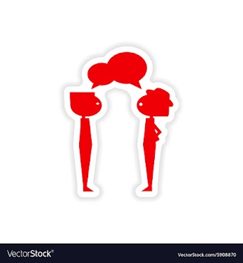 Icon sticker realistic design on paper boys talk vector image