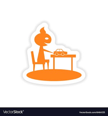 Icon sticker realistic design on paper boys toys vector image