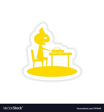 Icon sticker realistic design on paper boys toys vector image