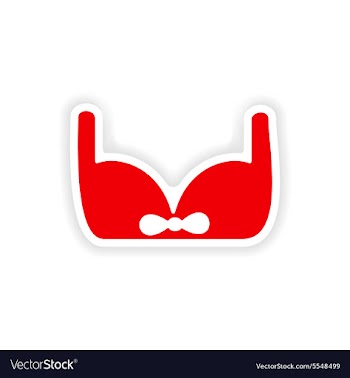 Icon sticker realistic design on paper brassiere vector image