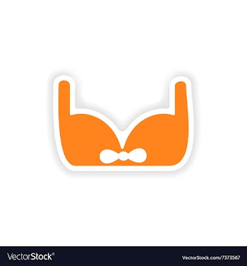 Icon sticker realistic design on paper brassiere vector image