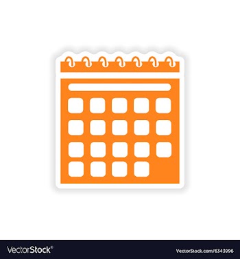 Icon sticker realistic design on paper calendar vector image