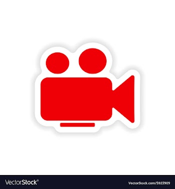 Icon sticker realistic design on paper camera vector image