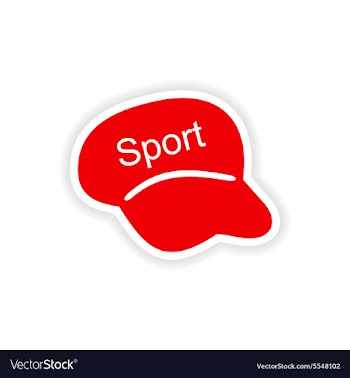 Icon sticker realistic design on paper cap sport vector image