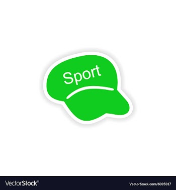 Icon sticker realistic design on paper cap sport vector image