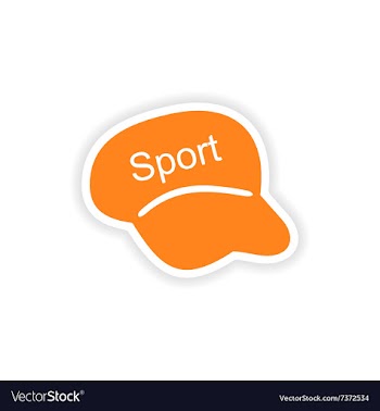 Icon sticker realistic design on paper cap sport vector image