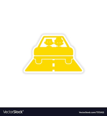 Icon sticker realistic design on paper car boys vector image