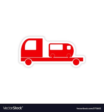 Icon sticker realistic design on paper car bus vector image