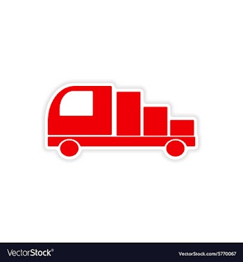 Icon sticker realistic design on paper car cargo vector image