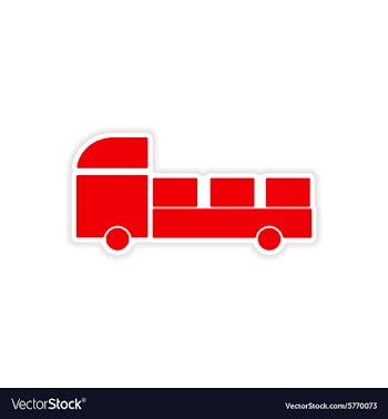 Icon sticker realistic design on paper car cargo vector image