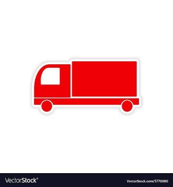Icon sticker realistic design on paper car cargo vector image
