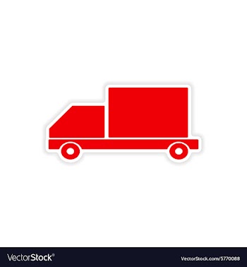 Icon sticker realistic design on paper car cargo vector image