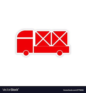 Icon sticker realistic design on paper car cargo vector image