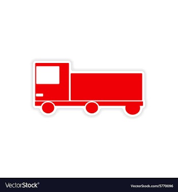 Icon sticker realistic design on paper car cargo vector image