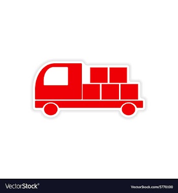 Icon sticker realistic design on paper car cargo vector image