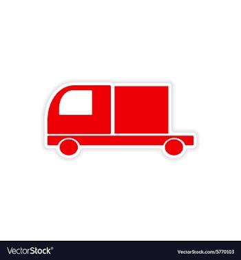 Icon sticker realistic design on paper car cargo vector image