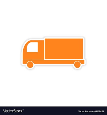 Icon sticker realistic design on paper car cargo vector image