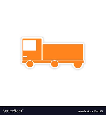 Icon sticker realistic design on paper car cargo vector image