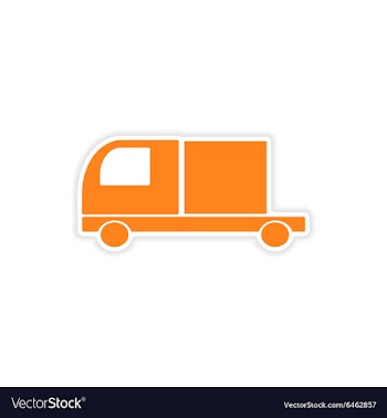 Icon sticker realistic design on paper car cargo vector image