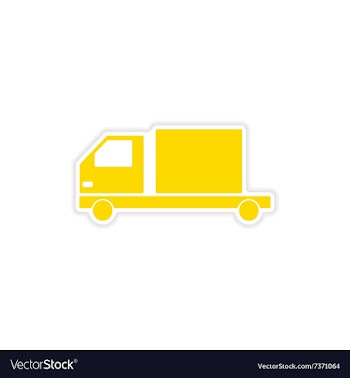 Icon sticker realistic design on paper car cargo vector image