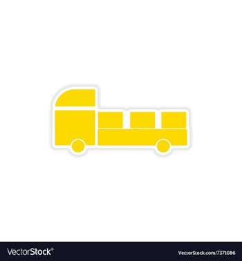 Icon sticker realistic design on paper car cargo vector image