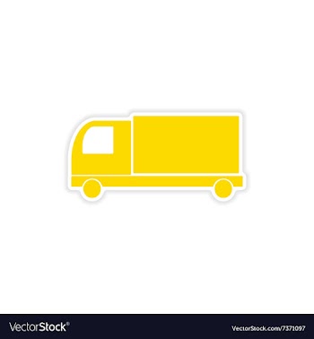 Icon sticker realistic design on paper car cargo vector image