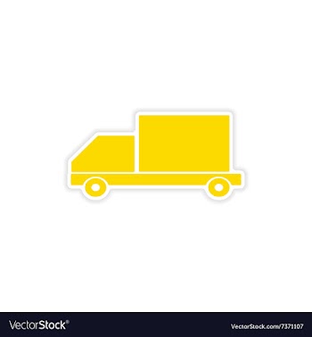 Icon sticker realistic design on paper car cargo vector image