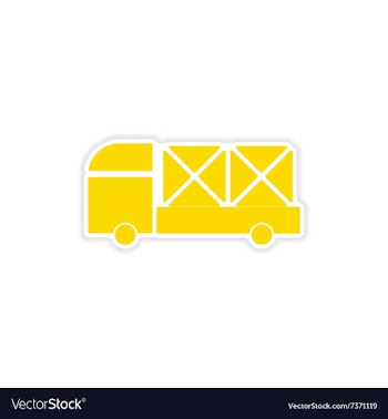 Icon sticker realistic design on paper car cargo vector image