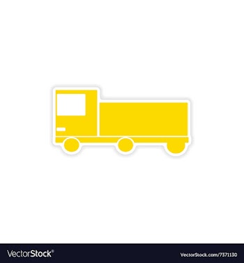 Icon sticker realistic design on paper car cargo vector image
