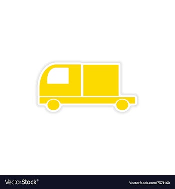 Icon sticker realistic design on paper car cargo vector image