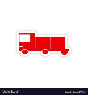 Icon sticker realistic design on paper car freight vector image