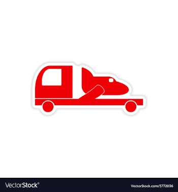 Icon sticker realistic design on paper car vector image