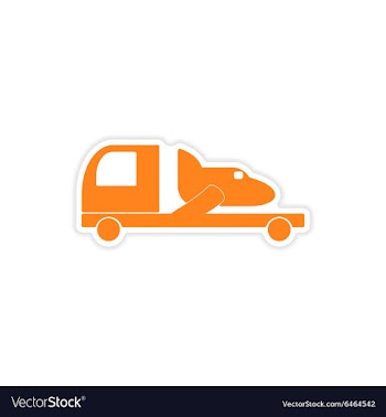 Icon sticker realistic design on paper car vector image